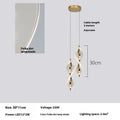 Gold wire-dot acrylic shade small LED pendant light with single or double head configuration
