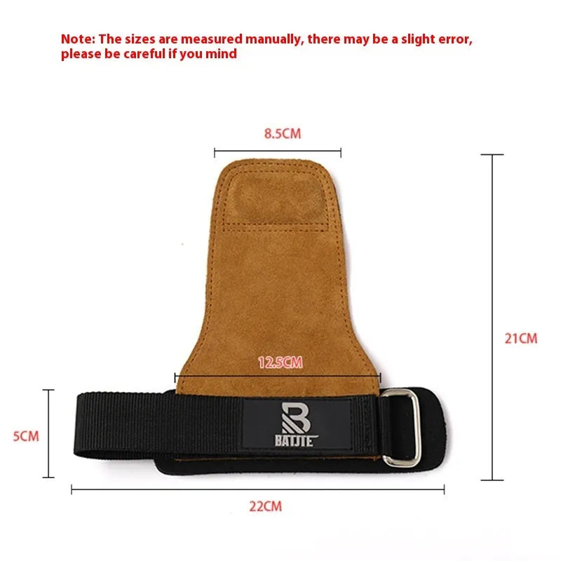 Brown fitness wrist protector bands for pull-up and bar workout wrist support