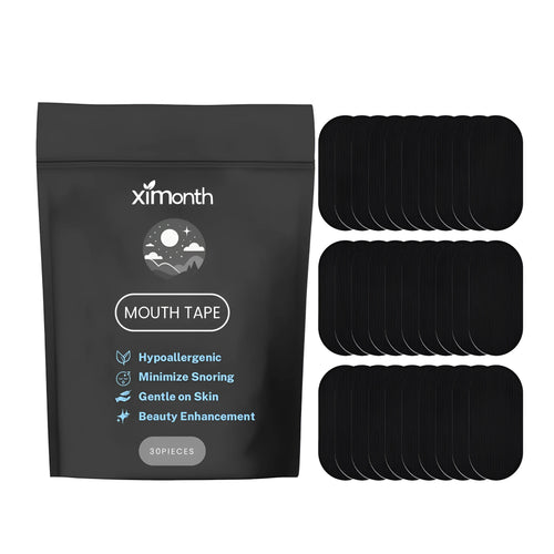 Pack of 30 anti-snoring oral adhesive tapes with vitamin E and lavender oil formulation.