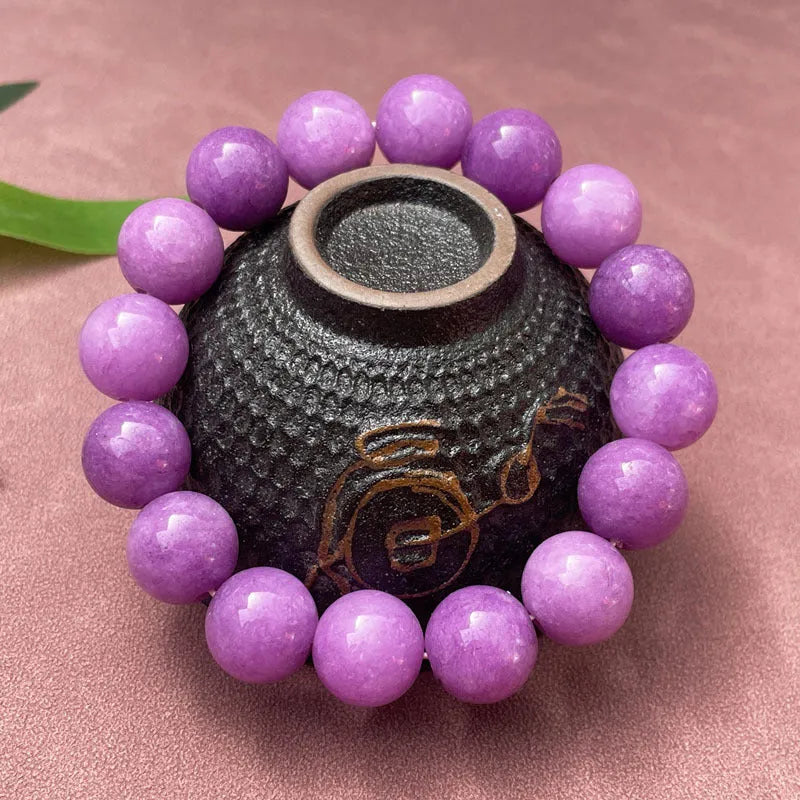 Chinese style quartz jade bracelet with six-word curse multi-circle design showing sizing options