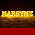 Plastic LED letter light measuring 22cm tall for birthday and proposal decorations