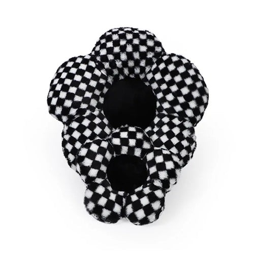 Plaid automotive headrest neck pillow with Pp cotton filling for car seat comfort