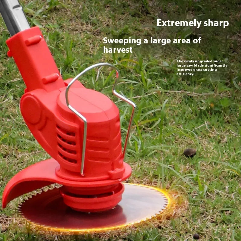 Portable weeding machine with bare metal construction in black, blue, or red options measuring 1300mm