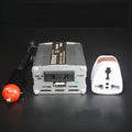 200W car inverter with USB in silver die-cast aluminium housing, 12V to 110V/220V vehicle power converter