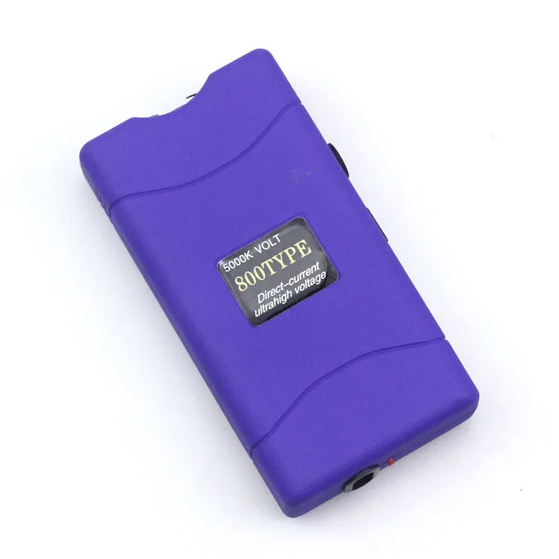 Purple and white women's self-defence multi-function torch flashlight with plastic resin construction