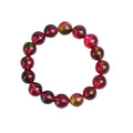 Handmade watermelon crystal bracelet showing crystal beads in pastoral casual style