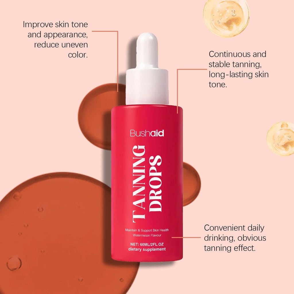 60ml bottle of Sun-free Natural Beauty Black Drops with droplet applicator for skin tone treatment