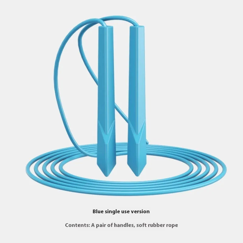 Fitness skipping rope with plastic handles in multiple colour options showing PVC cord and grip details