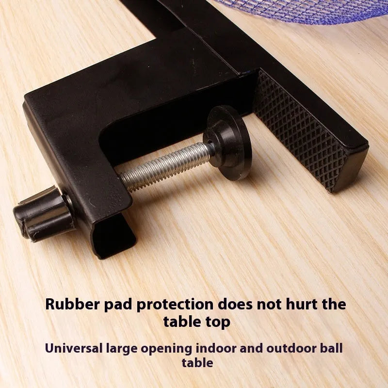 Table tennis ball column and frame set with a large thickened universal clip for indoor tables.