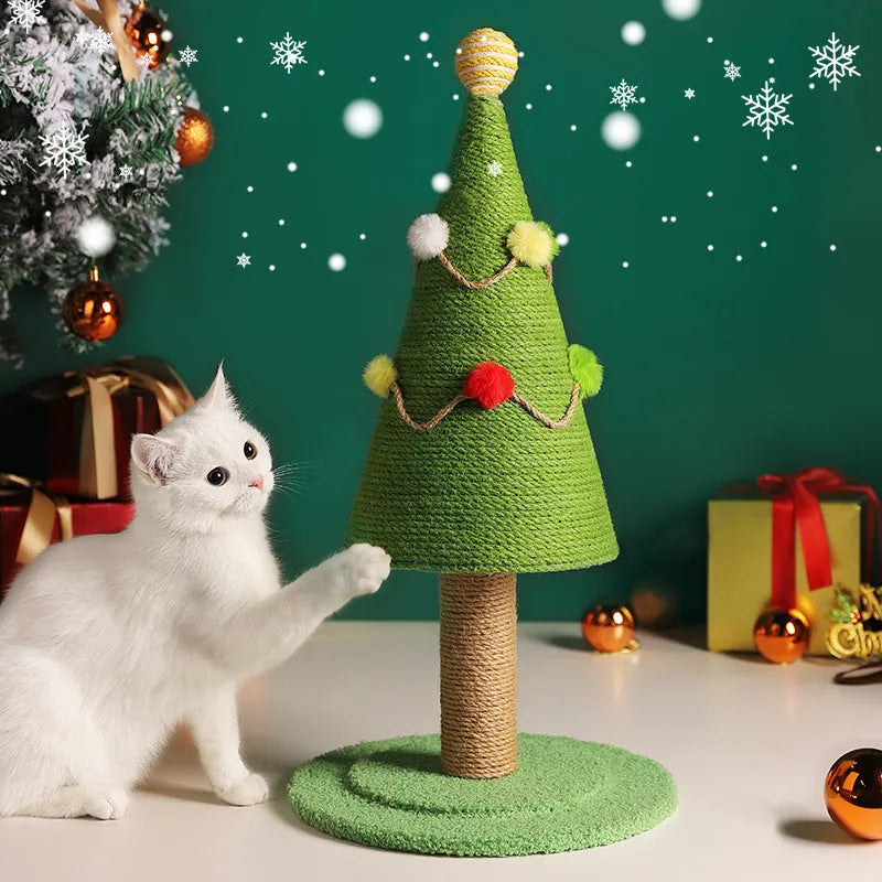 Christmas Minimalist Cat Climbing Frame, sisal, wear resistant, Christmas tree colour, fashion simple style