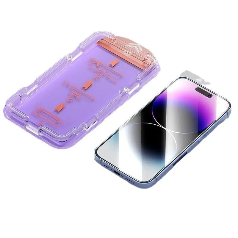Peep-proof tempered film screen protector for iPhone 16 Pro, privacy anti-blue light full screen