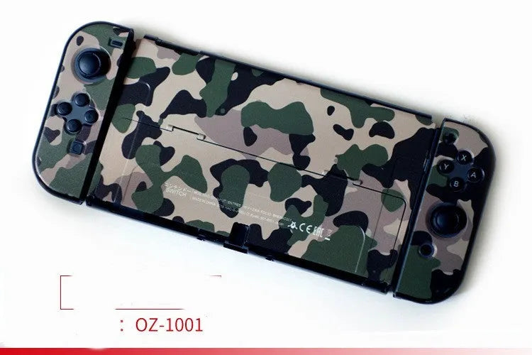 Nintendo Switch OLED hard protective case in decorative shell pattern with analogue caps