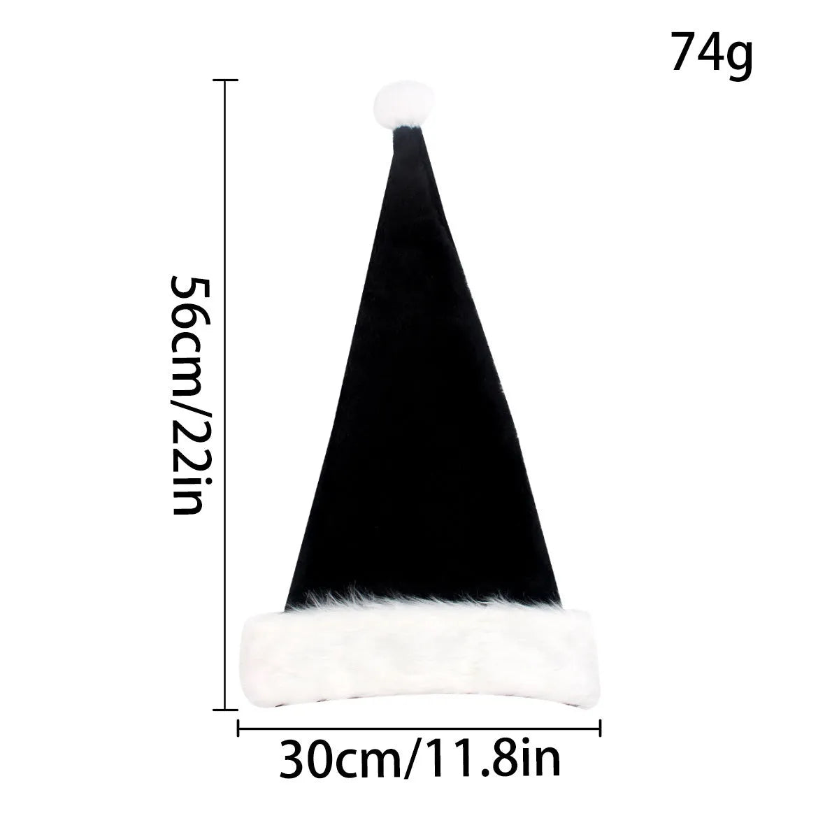 Plush thickened Christmas hat in European classical style with polyester fabric