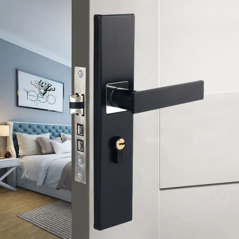 Aluminium alloy magnetic door lock handle for timber doors with multiple style options