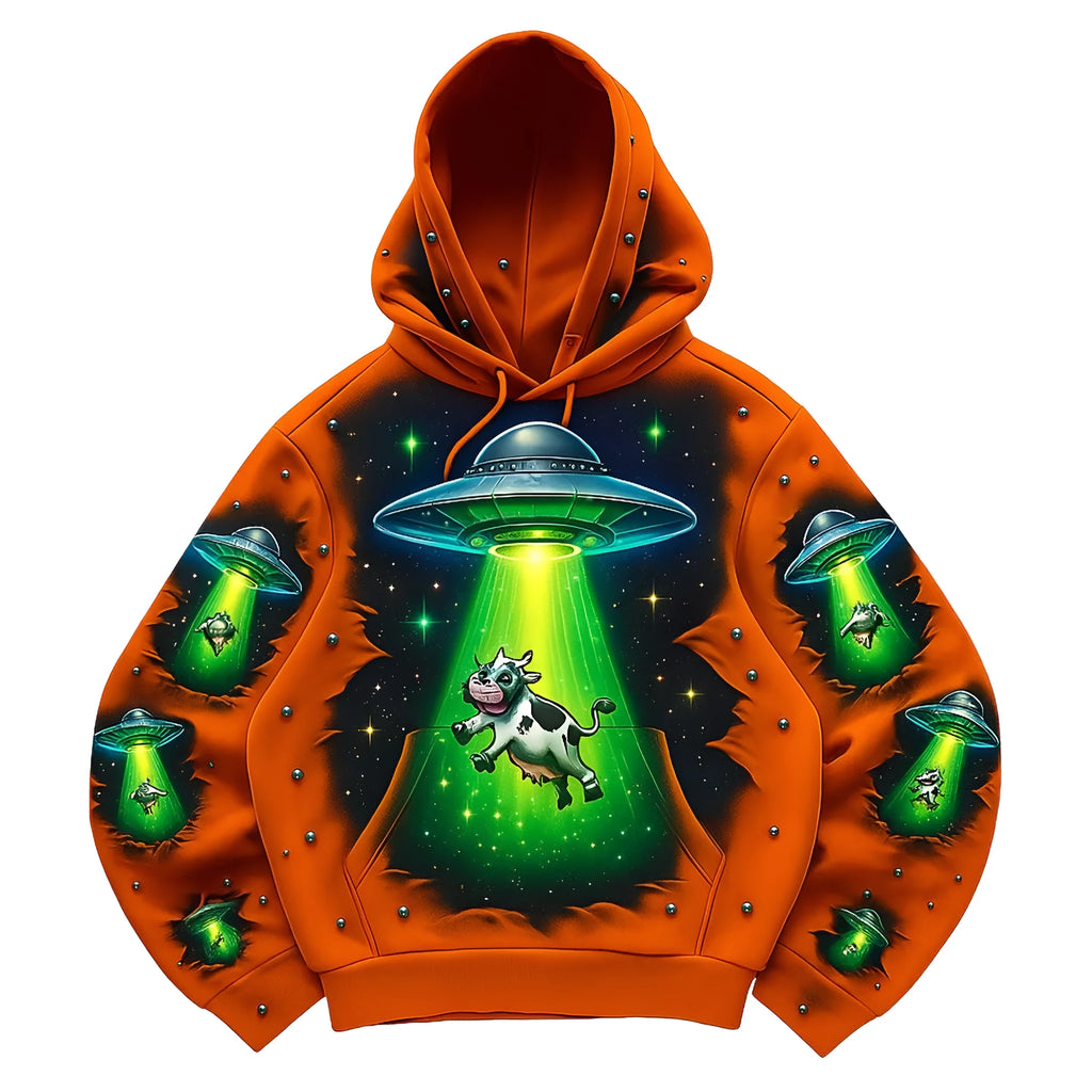 Fashion casual printed polyester sweater long sleeve pullover in multiple sizes
