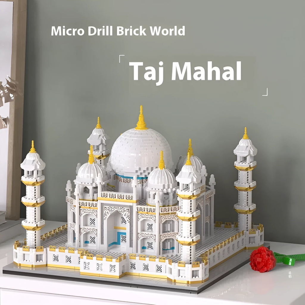 Castle building blocks set Taiji Mausoleum 20cm height 4036 pieces light colour version