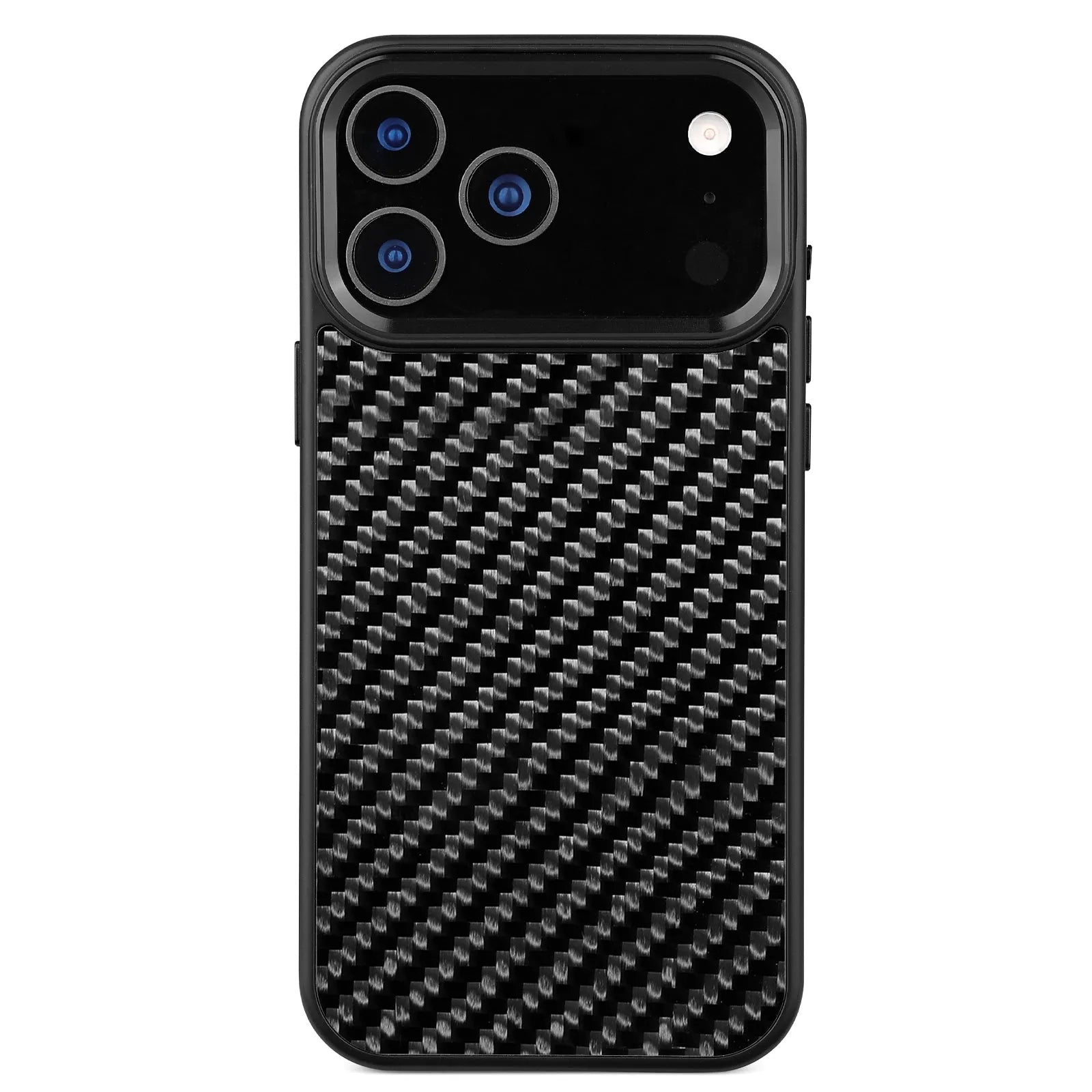 Carbon fibre 3K twill TPU shockproof magnetic phone case for iPhone 16 Pro Max in black