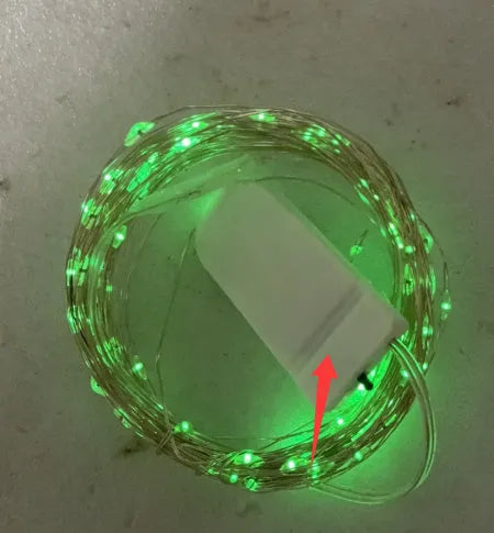 1M copper wire LED string light with 100 beads, battery or USB power, in Multicolor, Pink, Purple, Warm White or White