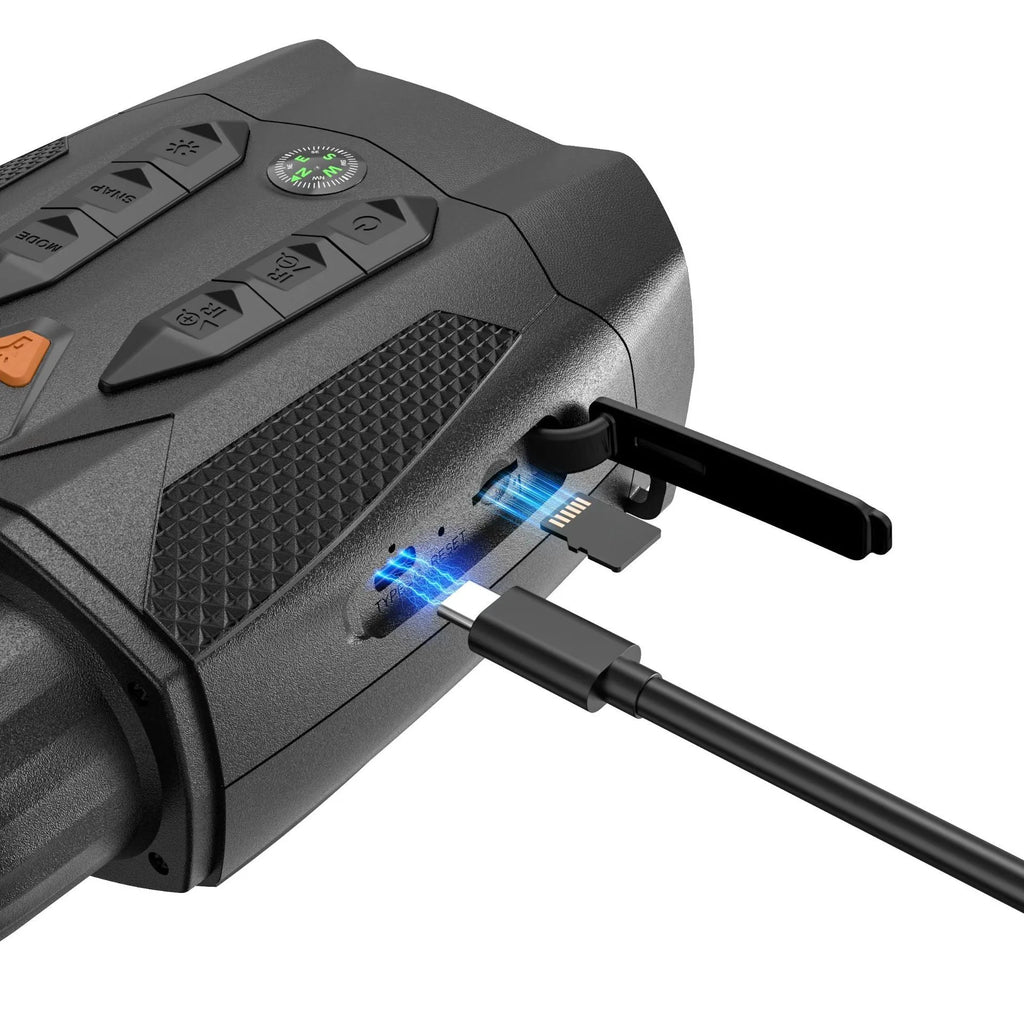 Shimmer full colour black HD double tube night vision instrument with 3-inch IPS screen and 28mm lens