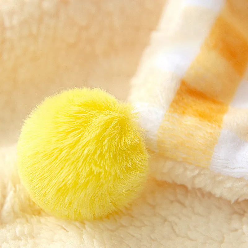 Soft blue coral fleece pet blanket for dog or cat bed.