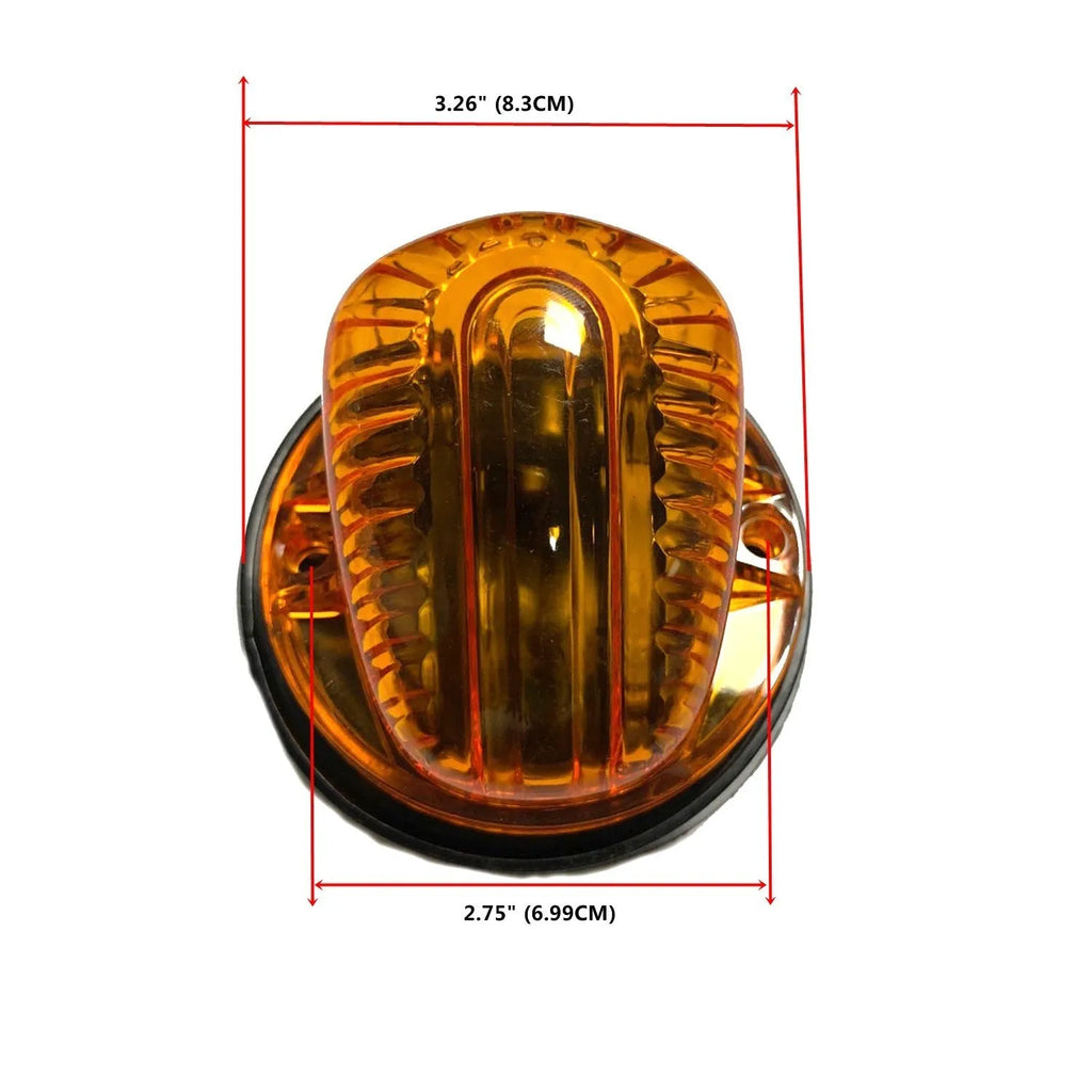Five GR-model LED cab marker lights with yellow, transparent, and smoked black PC lenses, T10 bulbs, and mounting screws.