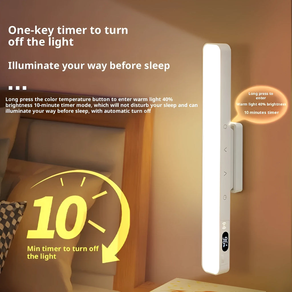 Magnetic rechargeable eye protection table lamp with touch control and adjustable colour temperatures in black