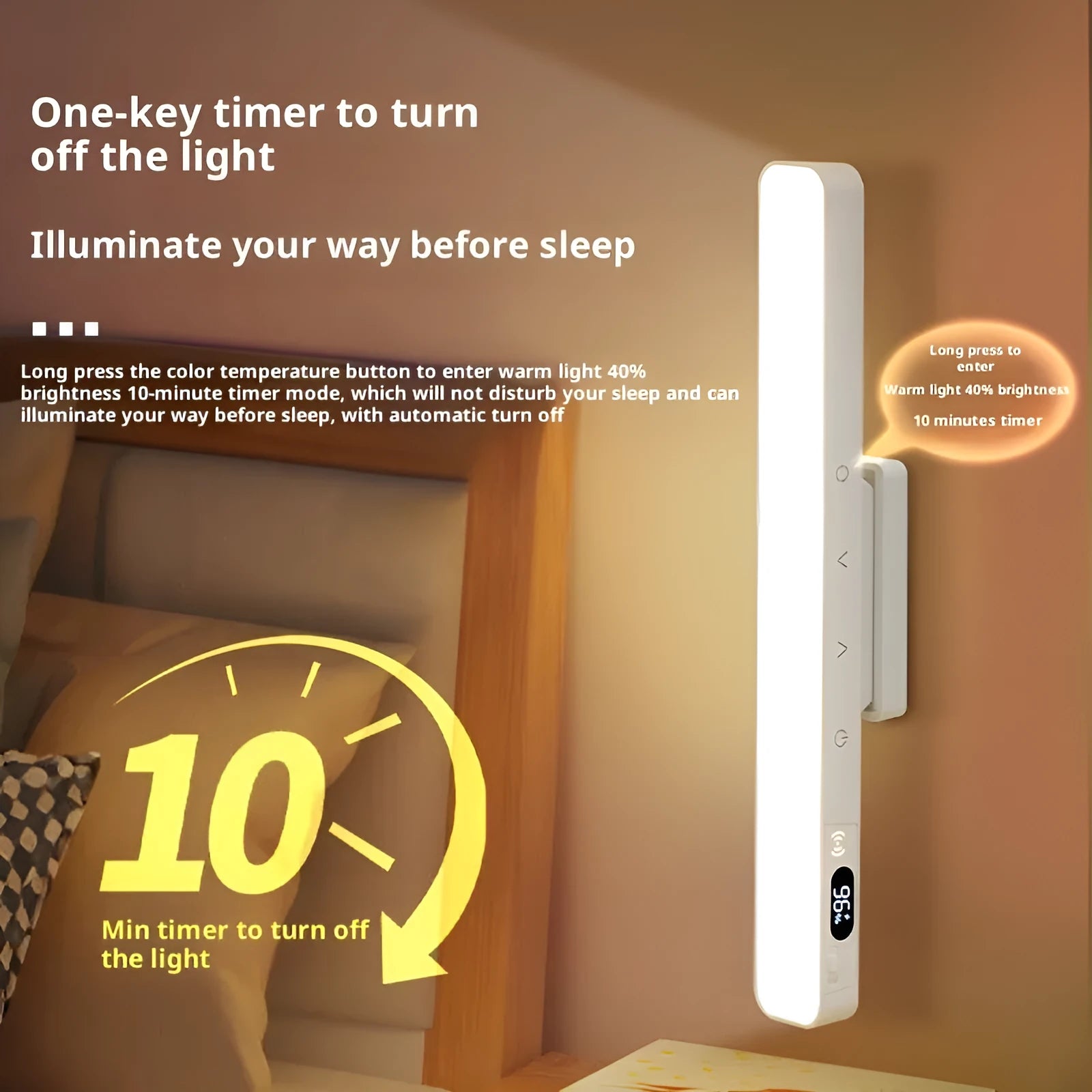 Magnetic rechargeable eye protection table lamp with touch control and adjustable colour temperatures in black