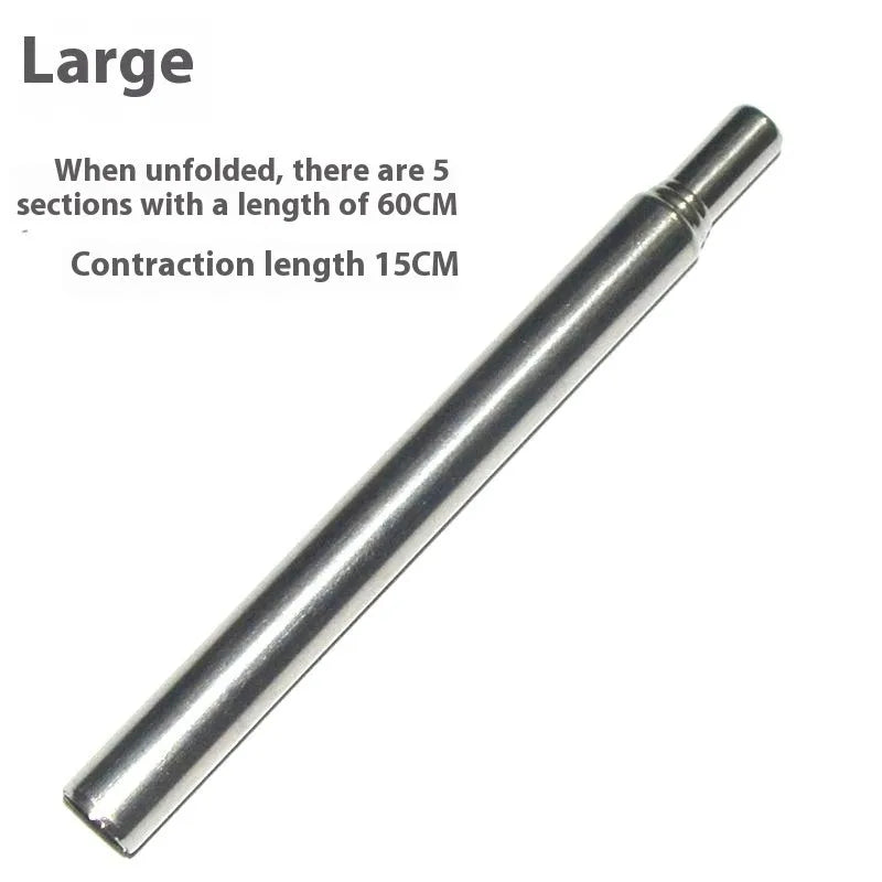 Stainless steel fire blowing stick for camping and picnic cookware