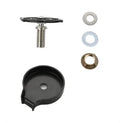 Black stainless steel high-pressure automatic glass washer with ABS base and copper hose.