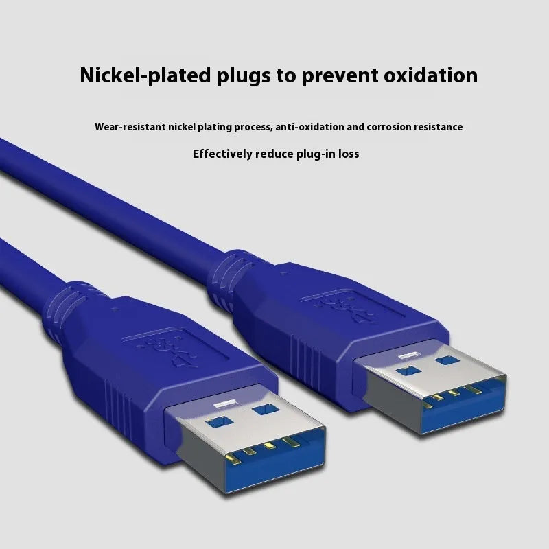 USB 3.0 data cable with nickel-plated connectors for external hard drives, shown with length options.