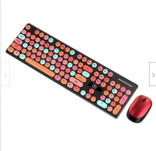 Vibrant yellow wireless keyboard and mouse set with backlit keys on a desk.