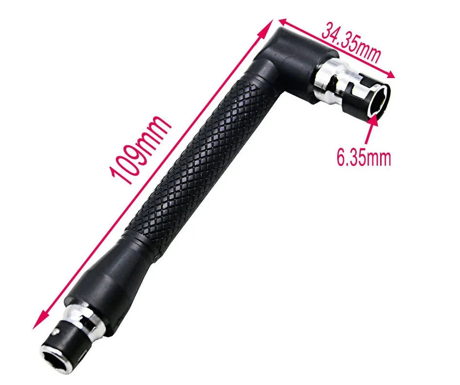 L-type double-headed socket wrench set with drill bits and bit socket attachments made from 45# steel