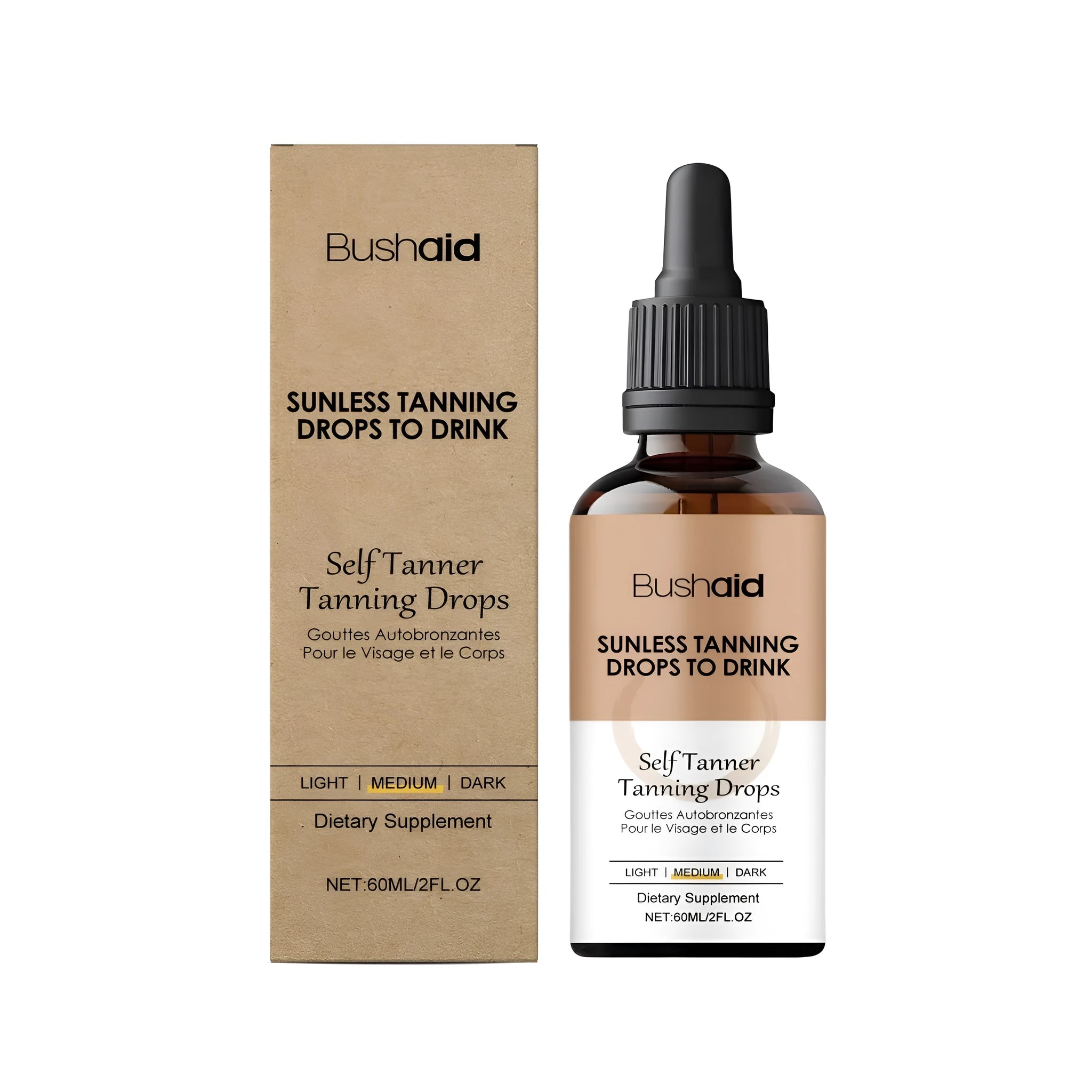 60ml bottle of Self Drying Tanning Health Drops skincare product