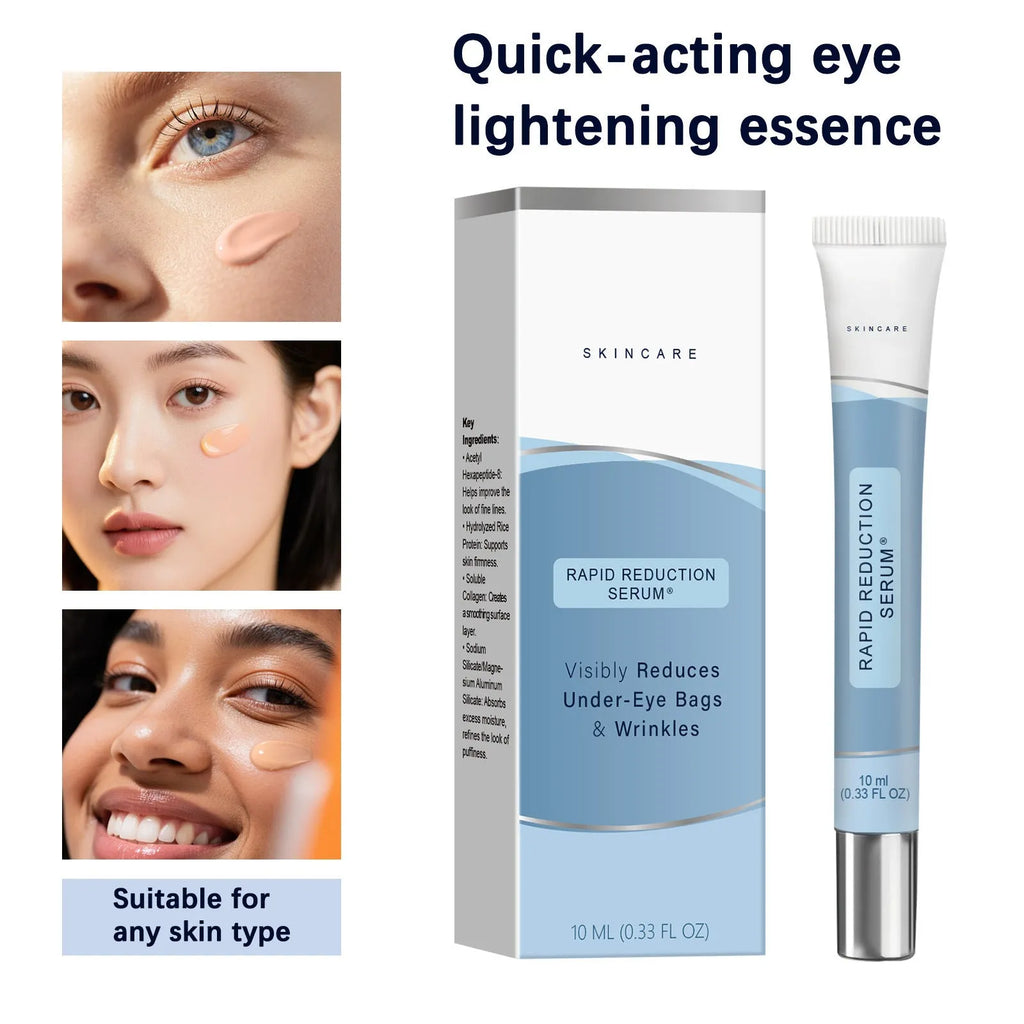15ml Rapid Reduction Eye Serum for eye bags and fine lines, suitable for oily and dry skin