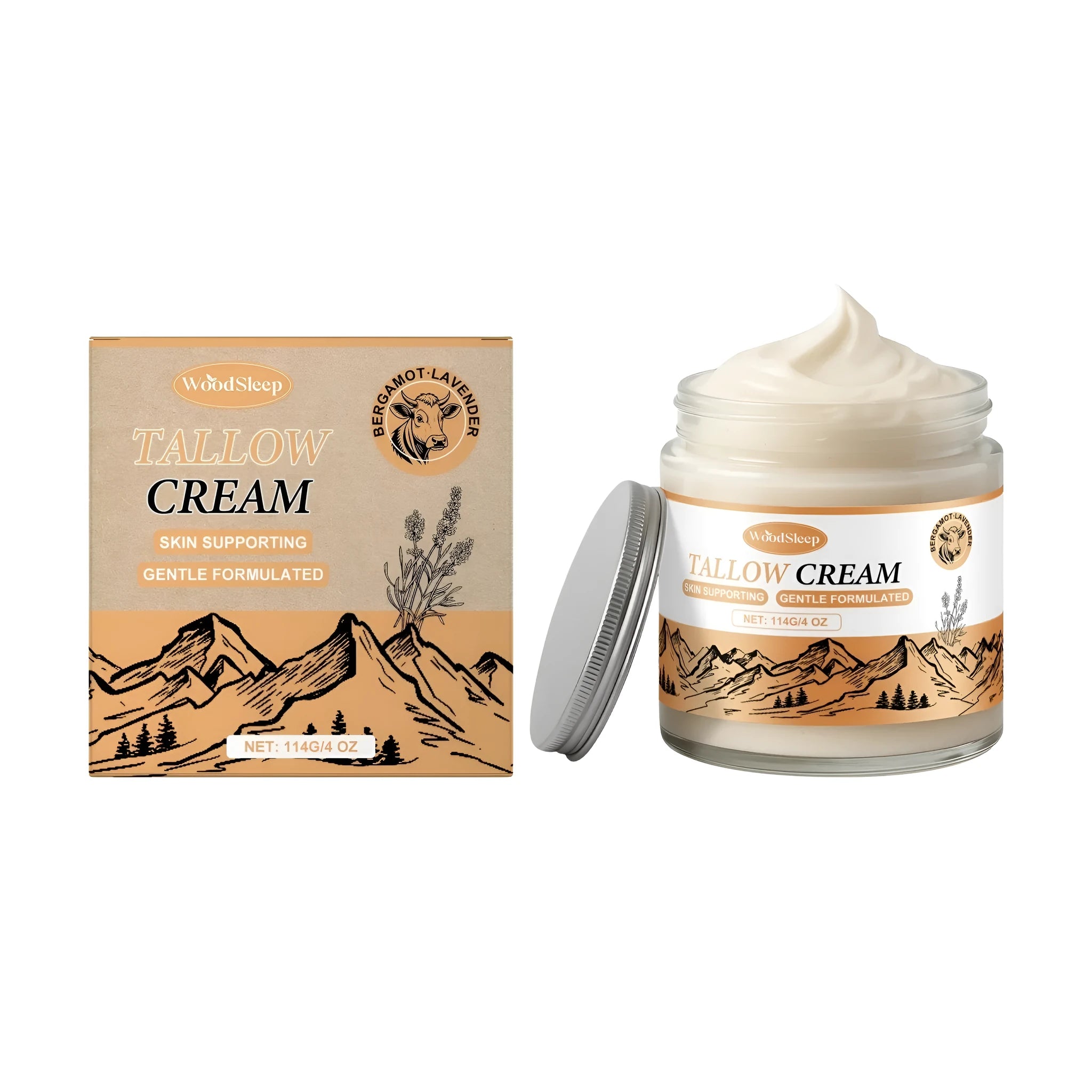 114g jar of Cow Fat Moisturising Cream with natural ingredients