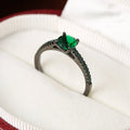 Geometric hexagonal cubic zirconia ring with electroplated copper band in a choice of ten colours.