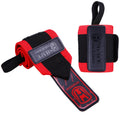 Adjustable polyester wrist wrap bandage for weightlifting and deadlift training, shown in a black colour combination