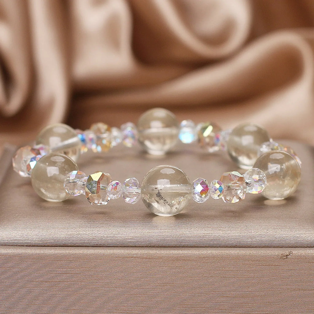 Women's light luxury artificial crystal bracelet in lemon crystal colour with animal and zodiac design