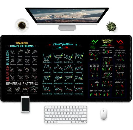 Game-themed printed rubber mouse pad with non-slip natural rubber base on gaming desk