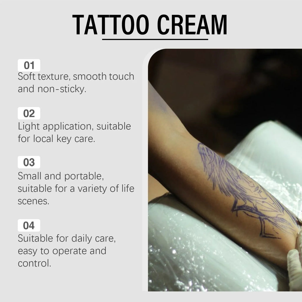 Jar of 50g nourishing tattoo neck cream with honey and chamomile for moisturising.