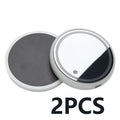 Colourful LED light-up car cup holder coaster with USB cable on a car console