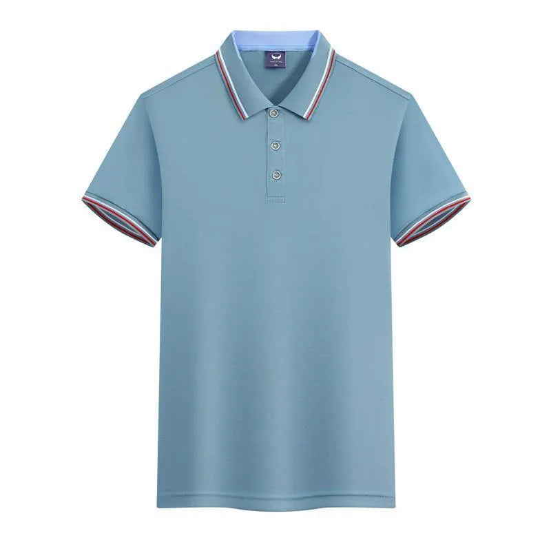 Men's slim fit ice silk quick-dry work polo shirt in multiple colour options