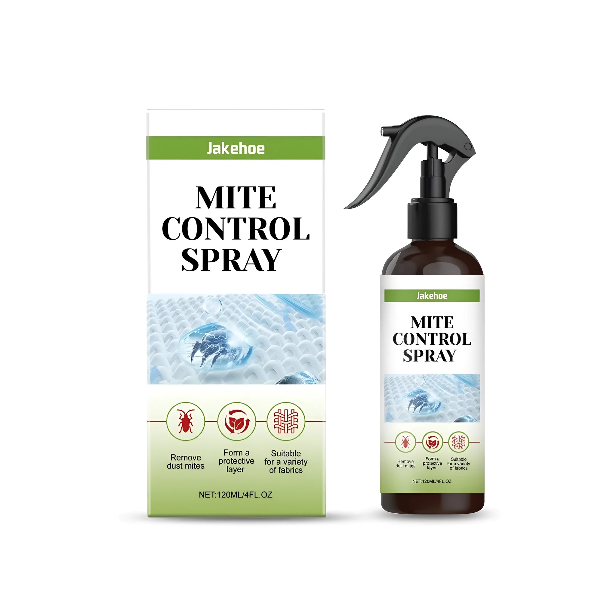 120ml mite control spray bottle with menthol for fabrics and household surfaces