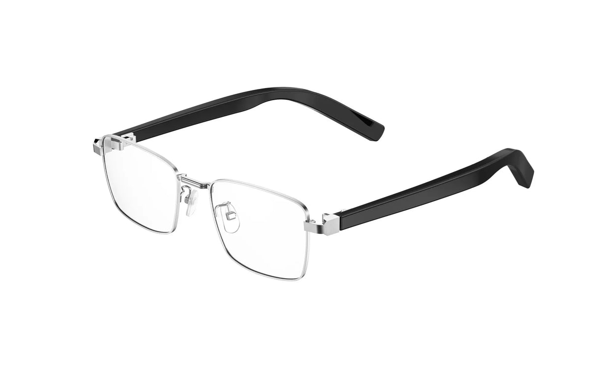 G05 Bluetooth glasses with head-mounted touch control, 145mm screen, PC frame, and 75 mA battery