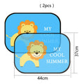 Electrostatic adsorption car side window sunshade with animal designs on nylon mesh