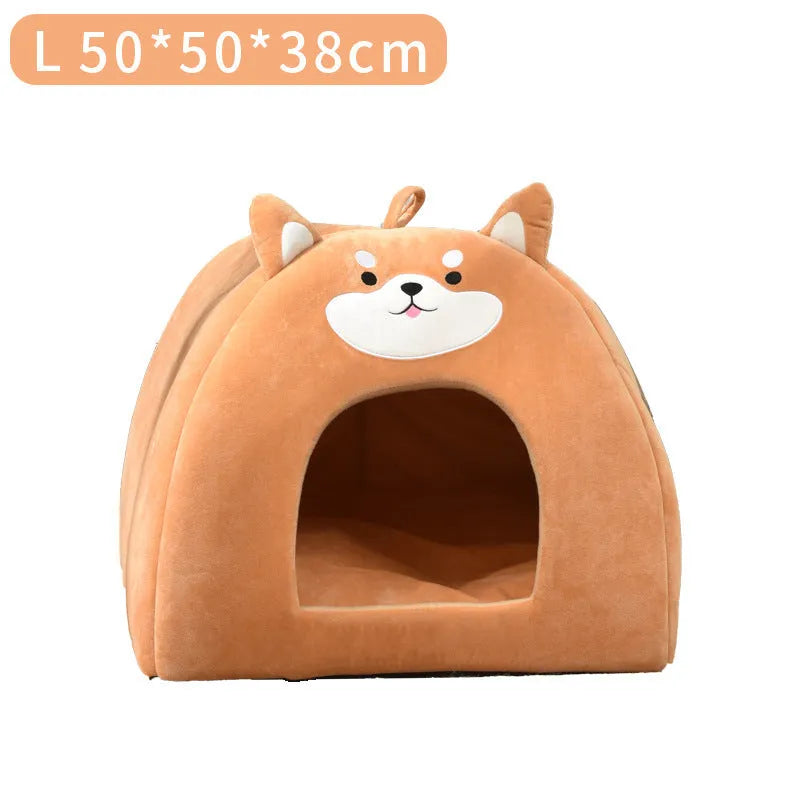 Machine washable cloth pet bed for cats in small medium large sizes