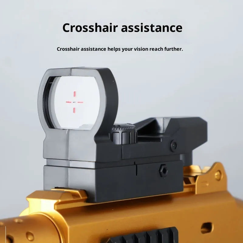 48cm sliding loaded throw shell soft elastic toy model in Laifu Gold or Brown plastic, with sight, magazines, soft bullets and cartridge cases