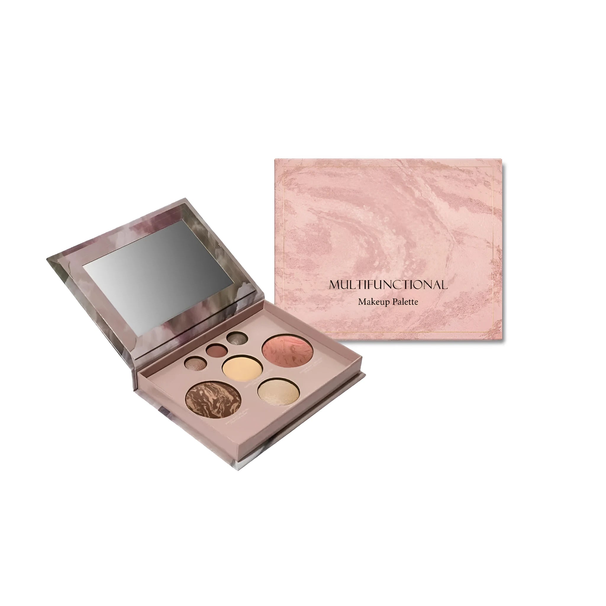 Three-piece makeup tray set with cosmetic organiser compartments, 195g total weight
