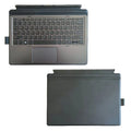 Elite X2 and Pro X2 slim tablet keyboard with PS/2 cable, wireless receiver, and multimedia keys on a wooden desk.