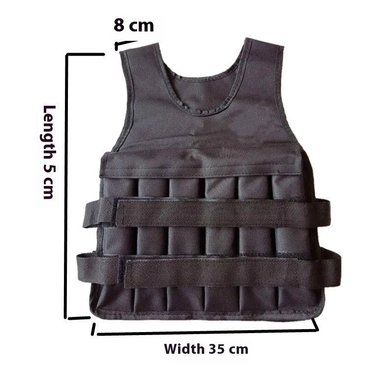 Children's adjustable weight-bearing sand vest in voile material with multiple height and load options